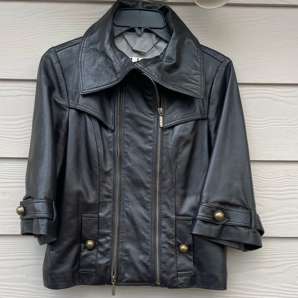 Mike Gonzalez cuir suede chevre black jacket